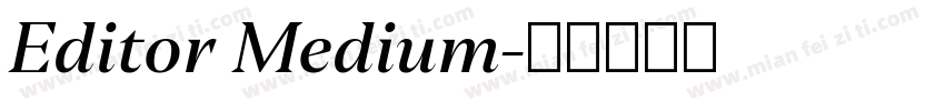 Editor Medium字体转换
